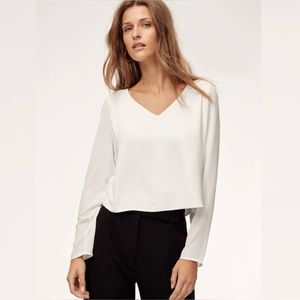 NEW Aritzia Babaton Murphy Longsleeve Blouse in Escape Size S